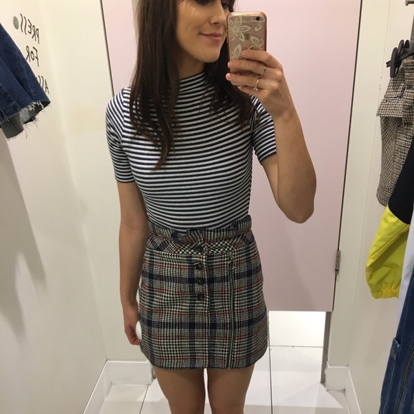 Topshop Plaid Miniskirt US size 4 - Picture 4 of 4